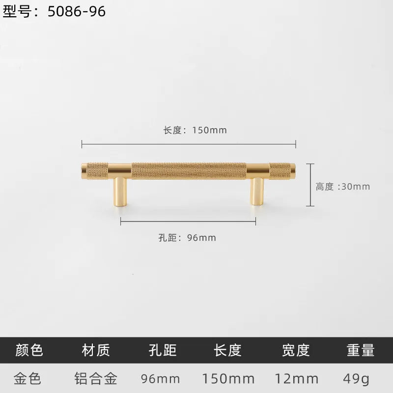 Black Gold Knurled Kitchen Cupboard Cabinet Storage Handles Closet T Bar Wardrobe Door Pulls Door Knobs Home Furniture Handles