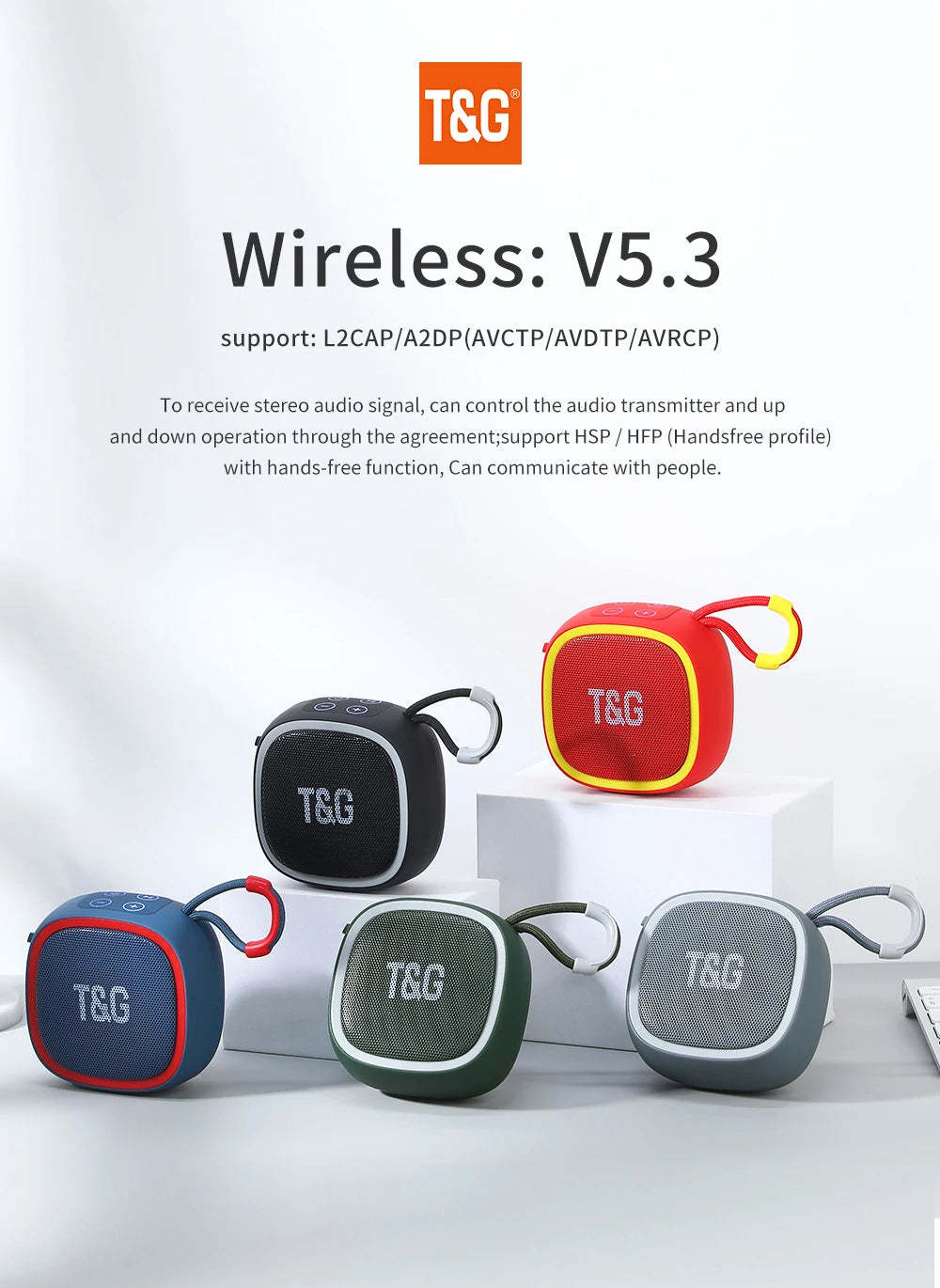 Bluetooth Speaker TG659 Mini Portable Wireless Powerful Speakers TWS BT 5.3 Sound Box HIFI Loudspeaker Supports TF Card Radio