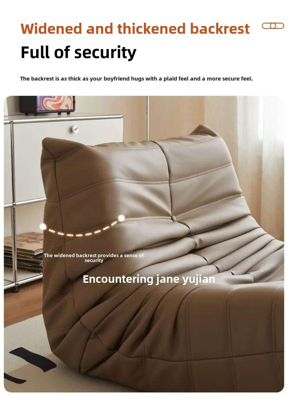 Internet celebrity caterpillar lazy sofa single lying balcony leisure chair can lie down can sleep togo modern simple living roo