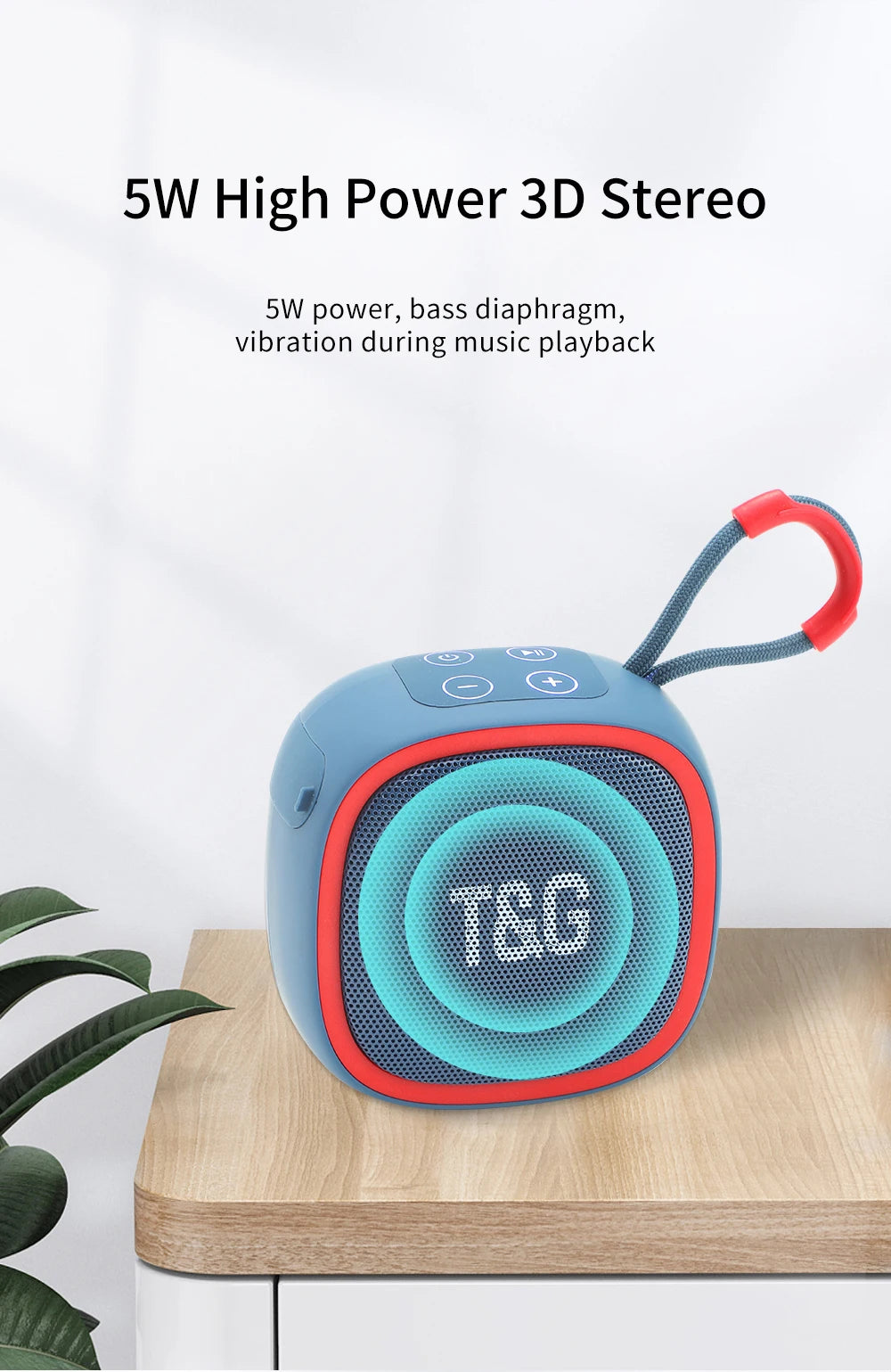 Bluetooth Speaker TG659 Mini Portable Wireless Powerful Speakers TWS BT 5.3 Sound Box HIFI Loudspeaker Supports TF Card Radio
