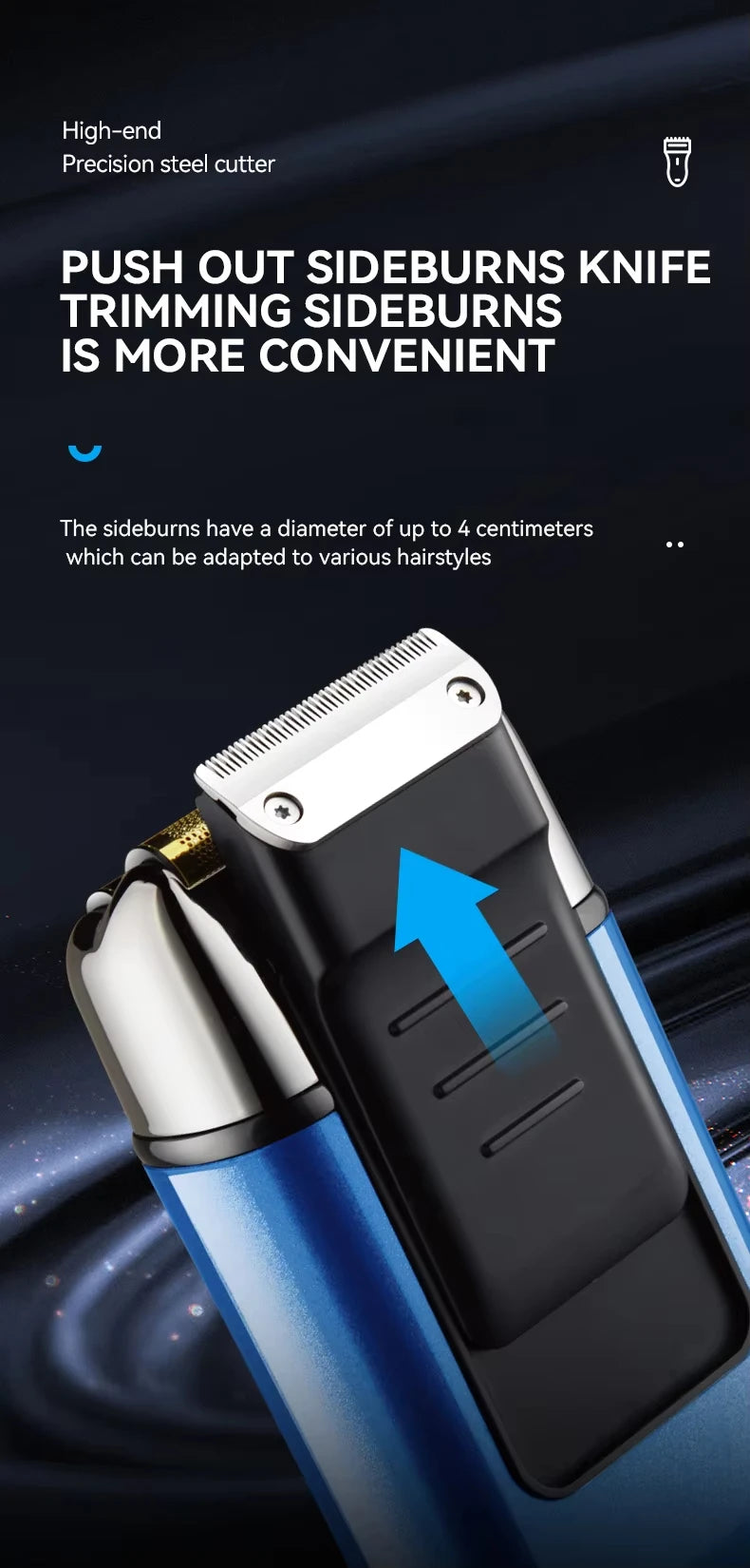 Kemei KM-1112 USB Charging IPX5 Waterproof Shaver 2 in1 Men's Rechargeable Electric Beard Razor Floating Forward Shaving Machine