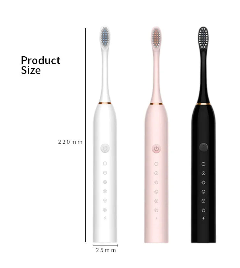 Six-Speed Automatic Electric Toothbrush Adult & Children's Universal Soft Bristle Charging Smart Toothbrush for All Ages
