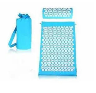 Acupressure Mat Massage Acupuncture Mat and Pillow Set  with Spike Points for Neck, Back and Stress Relief
