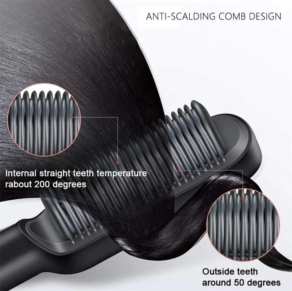 Negative Ion Straight Hair Comb Does Not Damage Hair Home Straight Board Clip Straight Dual-Use Anti Scald Straight Hair Tool