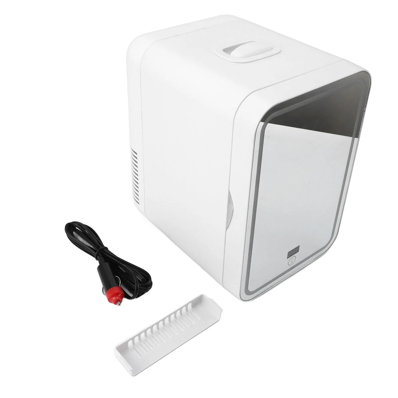 Portable Mirrored Beauty Fridge With Lighting 8L Mini Fridge Skin Care Makeup Storage with Mirror Light Cooler Warmer Refrigerat