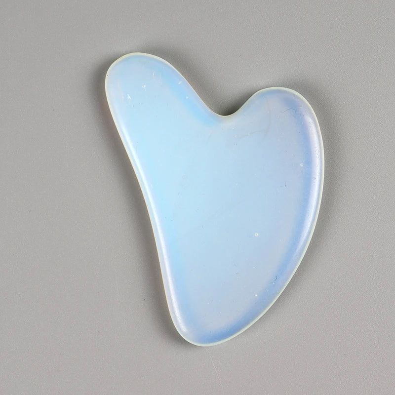 Heart Guasha Stone Face Rose Quartz Jade Massage Tool Chin Nose Lifting Firming Scraping Board Massage Facial Health Care Skin