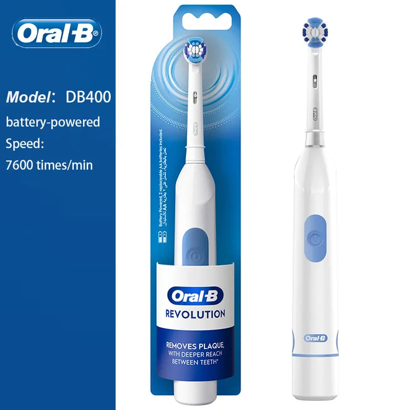 Oral B Rotation Electric Toothbrush AA Battery 7600 Rpm Cross Action Cleaning Teeth Tooth Brush with Brush Refills