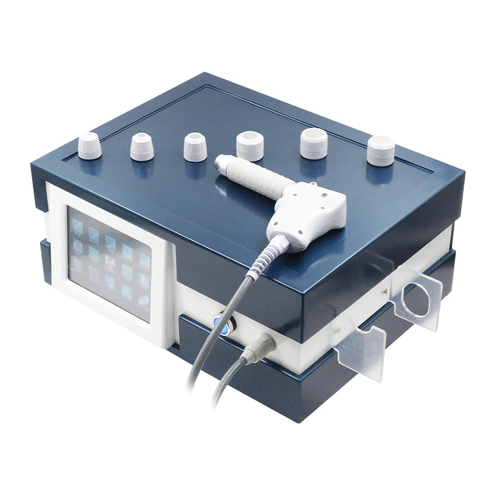 12Bar Shockwave Therapy Machine 6 Probes Extracorporeal Pneumatic Shock Waves Tennis Elbow ED Pain Relief Body Relax Massager