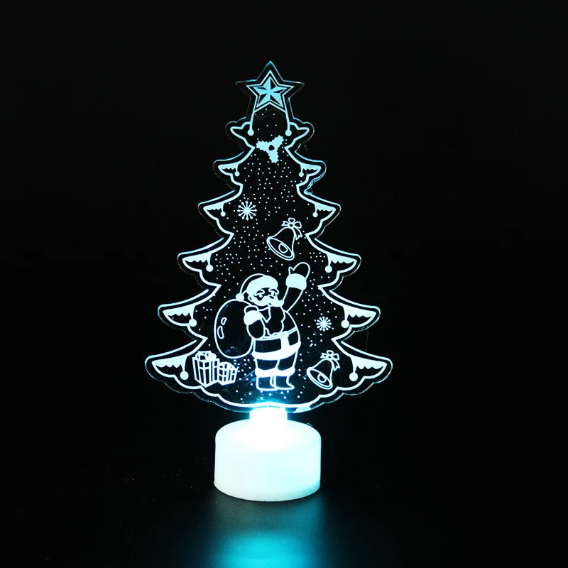 Christmas Personalized Acrylic LED Night Lights 2025 New Year Christmas Kids Gift Christmas Ornaments Atmosphere Lights