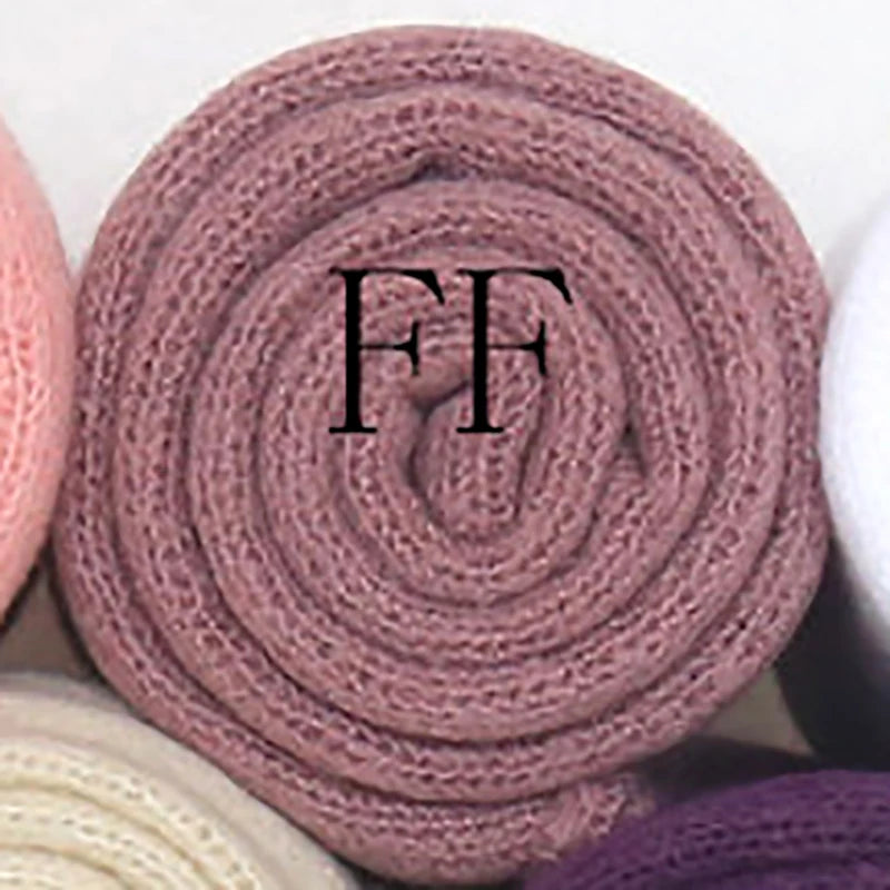 Vintage Knitted Mohair Wrap Jersey Crochet Wraps Newborn Photo Prop Stretch Textured Wrap Photography Accessories