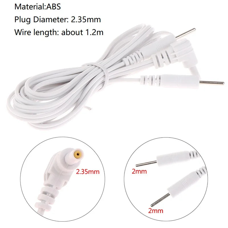 2/4pin Electrode Wire Electrotherapy Electrode Lead Electric Shock Wires Cable For Massager Connection Cable Massage  Relaxation