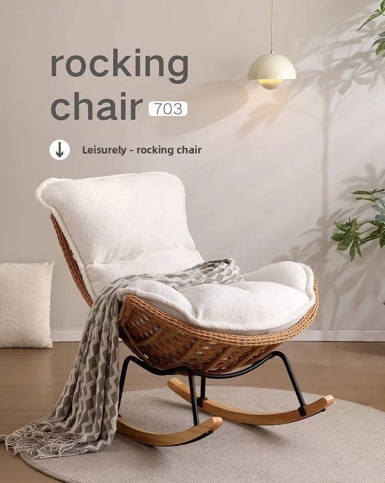 Outdoor Rattan, Recliner, Rocking Chair, Balcony, Outdoor, Courtyard, Leisure, Chair, Lazy, Sofa, Living Room, Sleepable