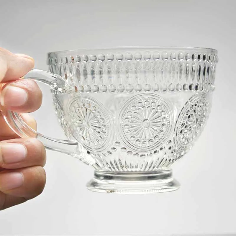 Retro High-Value Drinking Cup, Breakfast Milk Cup,  Cold Extraction, Coffee Cup, Relief