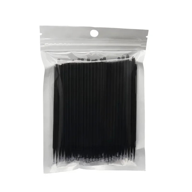 100PCS  For Eyelash Extension Tools Disposable MicroBrush Eyelashes Extension Individual Lash Removing Swab Micro Brush