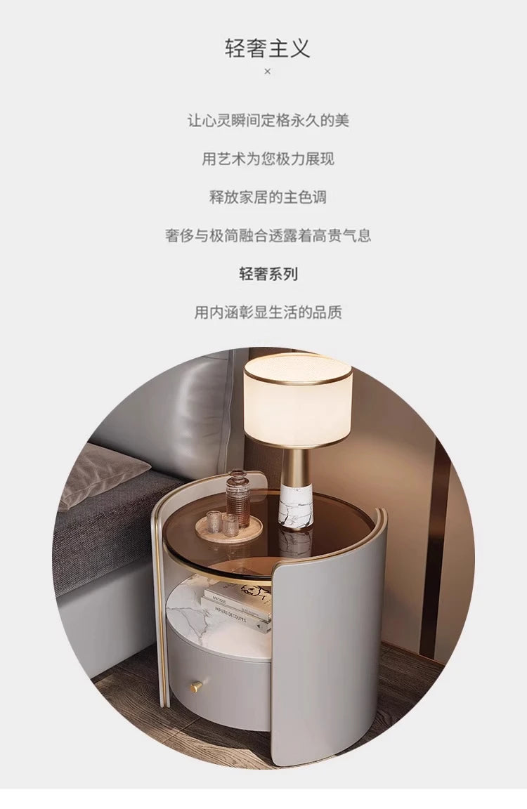 Tall Nordic Nightstands Organizer Design Beige Luxury Modern Bedside Table Space Saving Unique Szafki Nocne Furniture Home