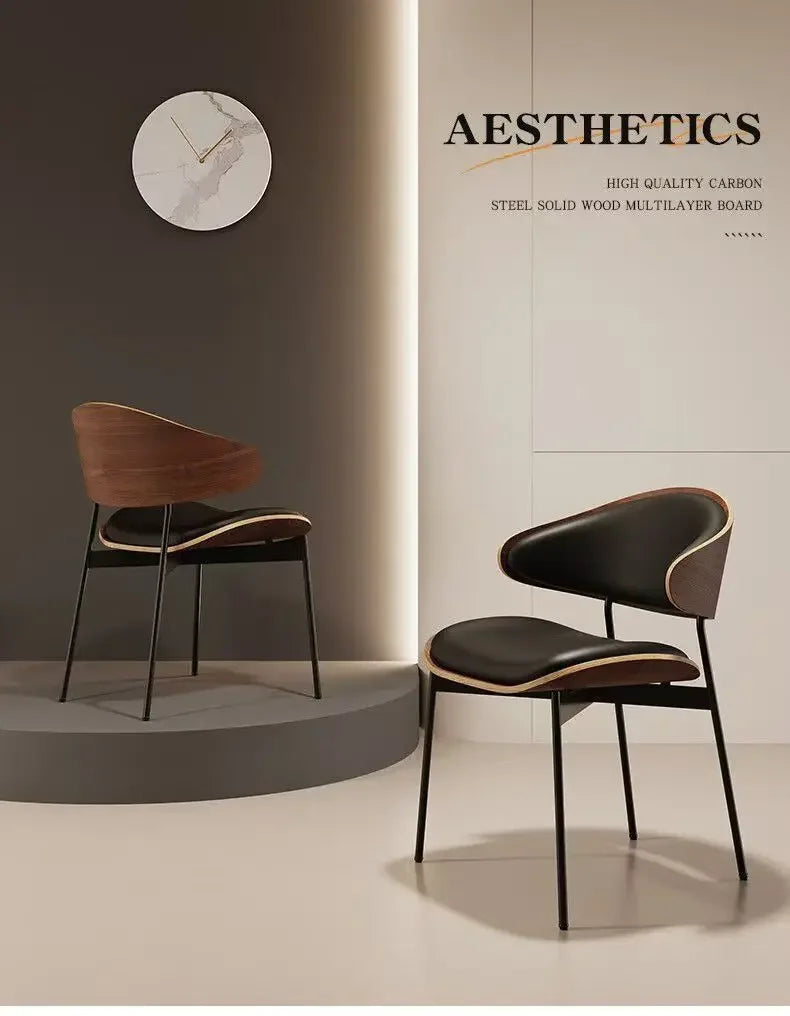 Living Room Dining Chairs Leather Chair Soft Modern Cafe Home Nordic Chaises salle manger luxury Minimalist Home Furniture