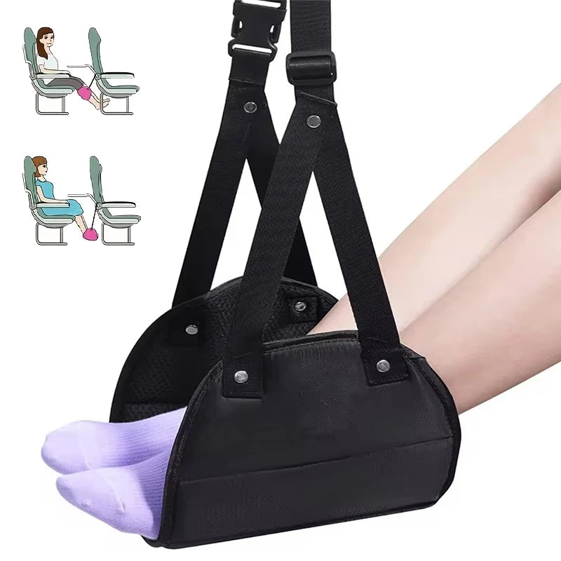 1/3PCS Travel Hammock Suspended Adjustable Office Hammock with Airplane Footrest for High Speed Rail Car Outdoor Furniture
