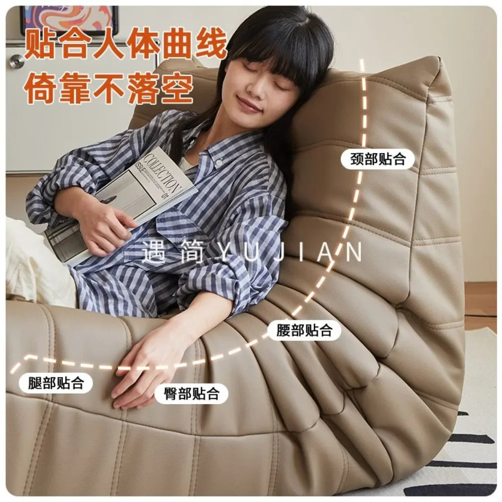 Internet celebrity caterpillar lazy sofa single lying balcony leisure chair can lie down can sleep togo modern simple living roo