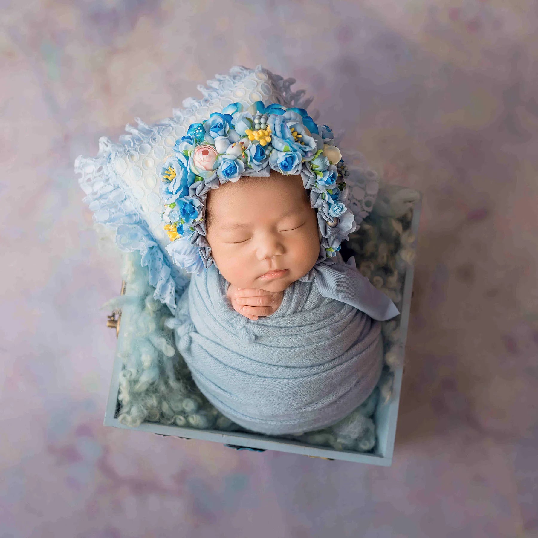 Vintage Knitted Mohair Wrap Jersey Crochet Wraps Newborn Photo Prop Stretch Textured Wrap Photography Accessories