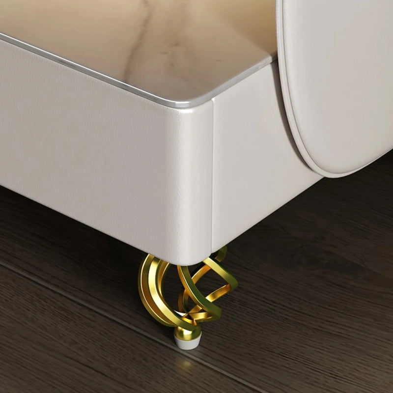 Modern Aesthetic Nightstands Wireless Charging Design Minimalist With Light Bedside Table Elegant Trendy Cajoneras Furniture