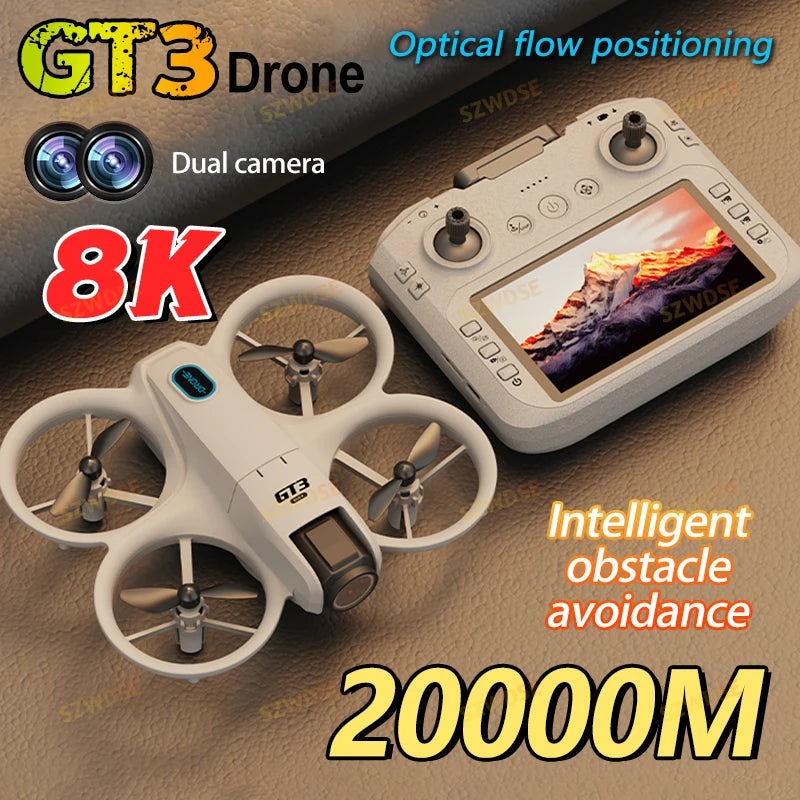 Original GT3 MAX Drone 8K Professional HD Aerial Photography Remote Control Aircraft 5G HD Dual Camera Mini Quadcopter Toy UAV