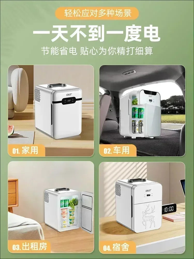 New Small Mini Refrigerator Car Home Dual-use Rental Room Dormitory Portable Single-use Refrigerator