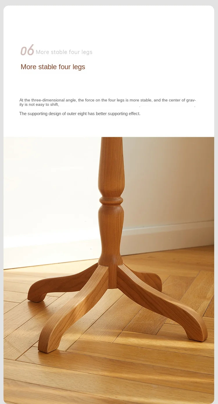 JOYLIVE Clarity Side Japanese Cherry Wood Side A Few Small Apartment Living Room Furniture Sofa Side Shelf Round Small Table New