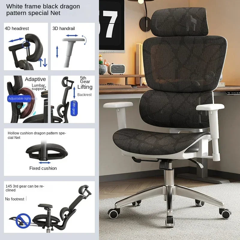 Ergonomic Chair Lumbar Computer Chair Home Comfort Sedentary Gaming Reclining Office Chair for Desk News Chaise Gaming Chair