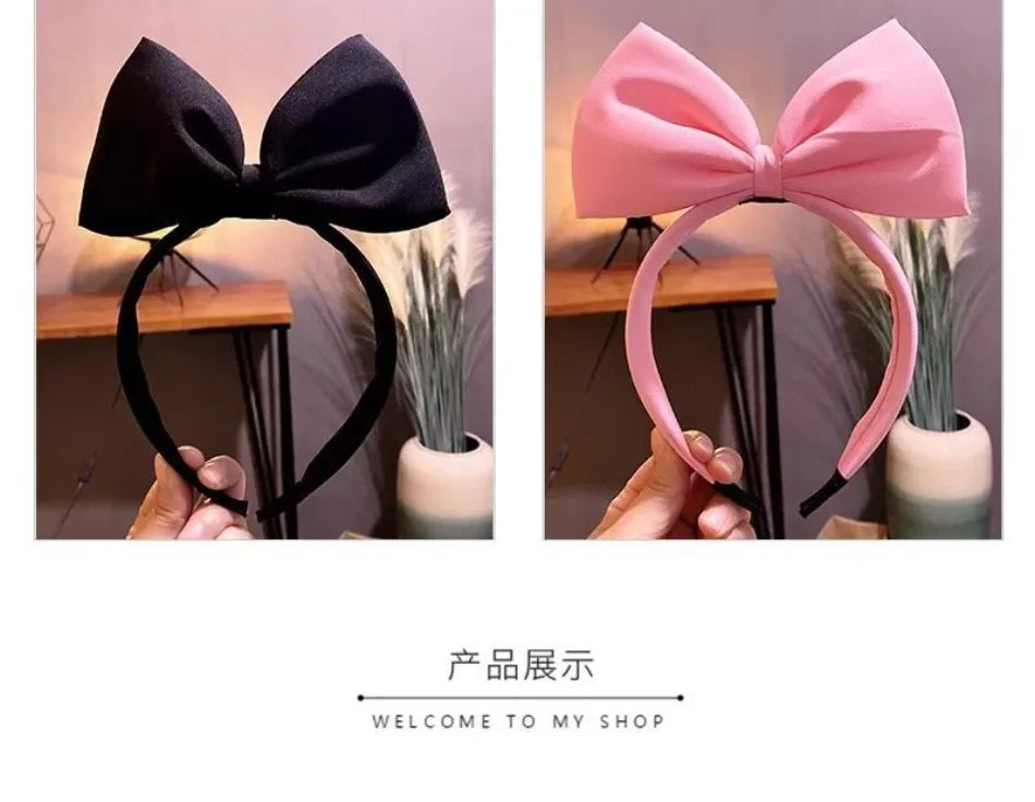 Girls Hair bows Hair Accessories Red Snow White Hair Band Handmade Red Bow Headband Fabric Bow Tie Net Red Hair Band Headdress