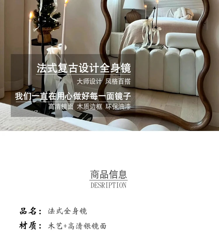 Irregular Funky Mirror Living Room Modern Full Body Standing Girls Bedroom Bathroom Luxury Mirror Men Espelhos Home Products