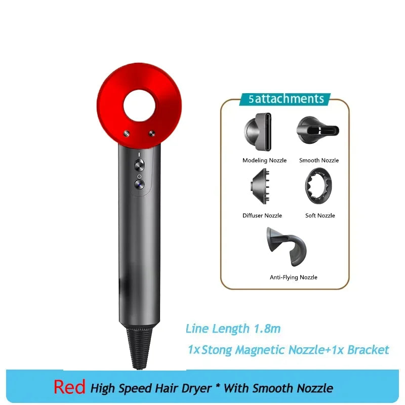 Professional Leafless Hair Dryer, High-Speed Negative Ion 110,000 Rpm, Professional Hair Care, 62M/S Wind, 1600W, Quick Drying