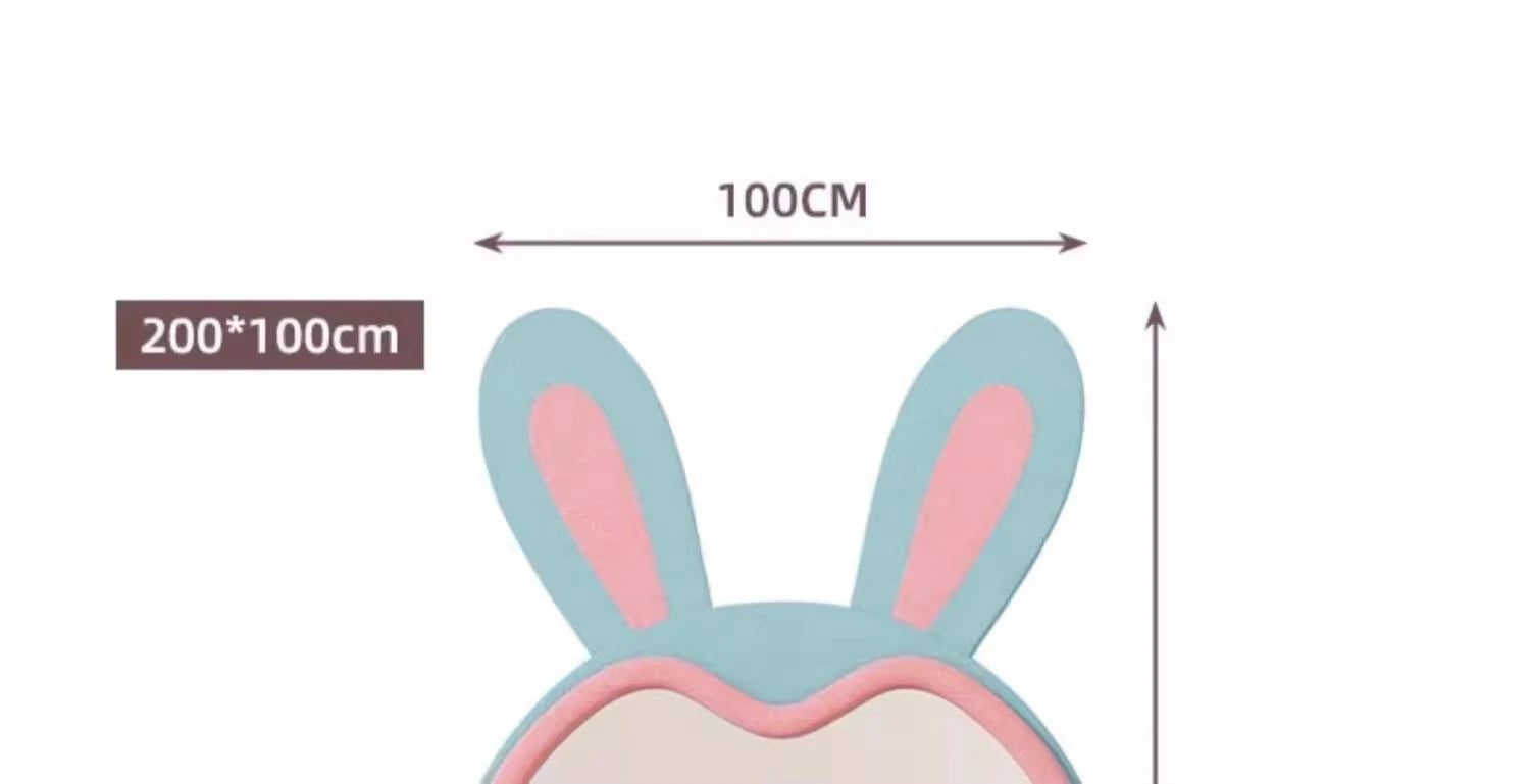 Rabbit exterior design whole body mirror large Cream style high-end elegant Floor standing full-length mirror bedroom furniture