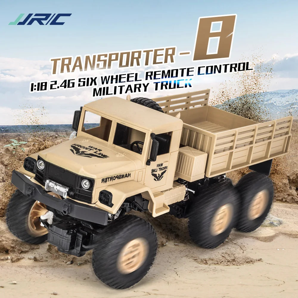 JJRC 1/18 Rc Car Off-Road  2.4G Radio Controlled Car Military Electric Machine 10Km/h Rc Buggy Children's Cars Toys for Boys kid