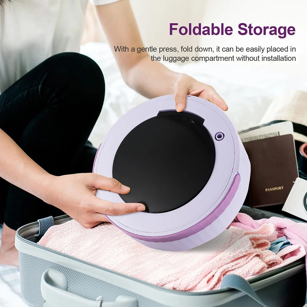 7L Small Folding Washing Machine Portable Washing Machine Automatic Modes Laundry Clothes Laundry Bucket Washing Machine