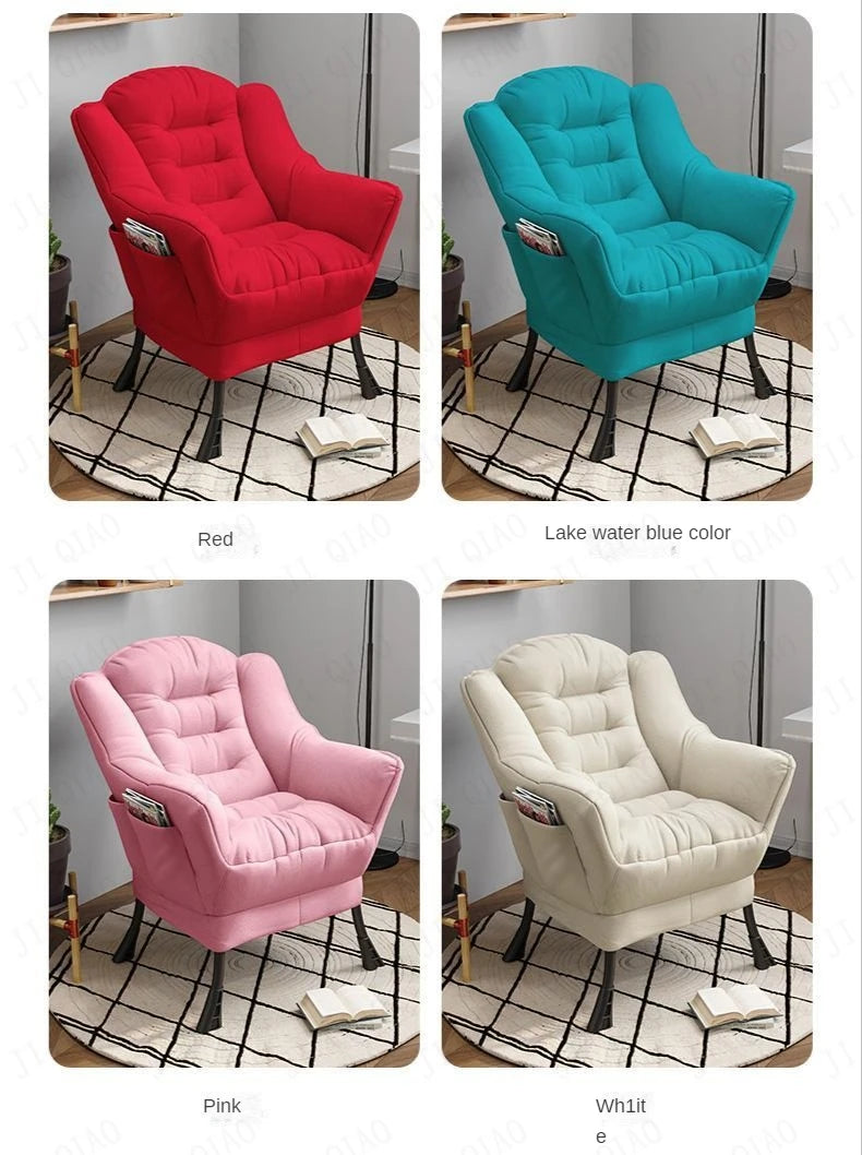 New Living Room Chairs Lazy Leisure Home Light Back chair sofa chair Bedroom Home comfortable Sofa Chair Armchair with Footrest