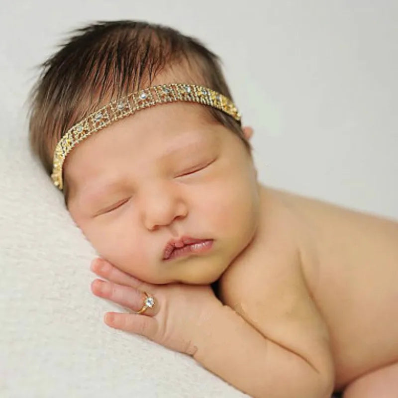 Imitation Diamond Ring Newborn Photography Accessory Baby Girl Photo Props Studio Infant Shoot Decoration