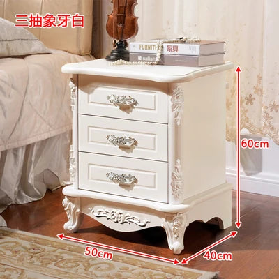 White Luxury Nightstand Mobile Bedroom Cabinets Nordic Bedside Table Librero Storage Drawers Mesitas De Noche Trendy Furniture
