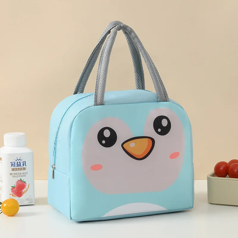 Cartoon Animals Thermal Lunch Bags For Children With Free Shipping Kids Girls Storage Banto Lunchbox Food Bag Insulation Bags