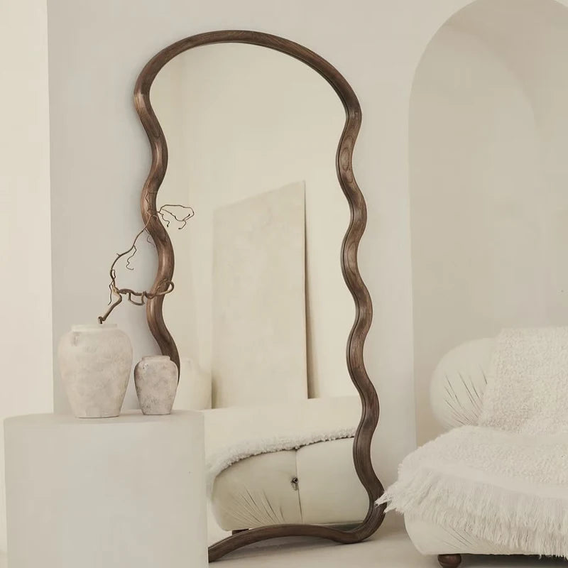 Irregular Funky Mirror Living Room Modern Full Body Standing Girls Bedroom Bathroom Luxury Mirror Men Espelhos Home Products