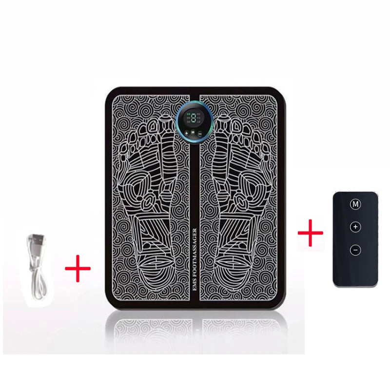 Electric EMS Foot Massager Pad Portable Foldable Massage Mat Muscle Stimulation Improve Blood Circulation Relief Pain Relax Feet