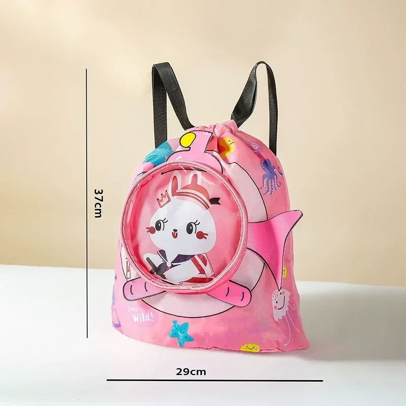 Children's Swimming Bag Kids Waterproof Storage Shoulder Packs Hand Luggage Backpack Wet Dry Separation Bag Large Capacity Pouch