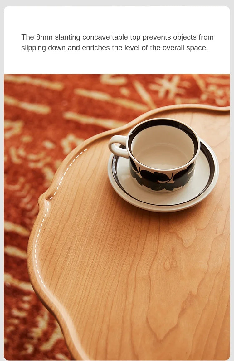 JOYLIVE Clarity Side Japanese Cherry Wood Side A Few Small Apartment Living Room Furniture Sofa Side Shelf Round Small Table New