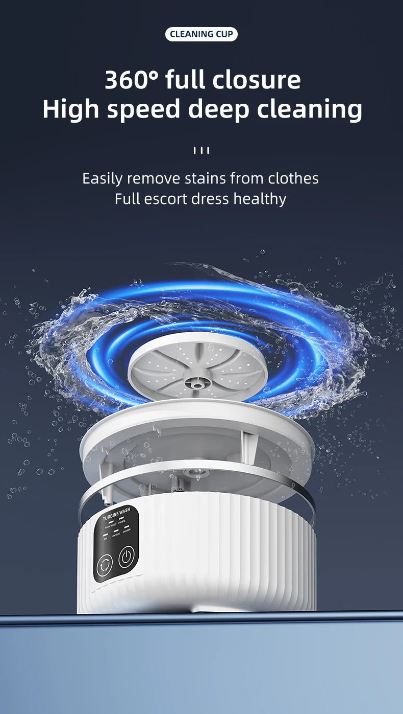 Mini Portable Wireless Washing Machine for Cup Underwear Socks Household Travel Underwear Special Charging Washing Machine