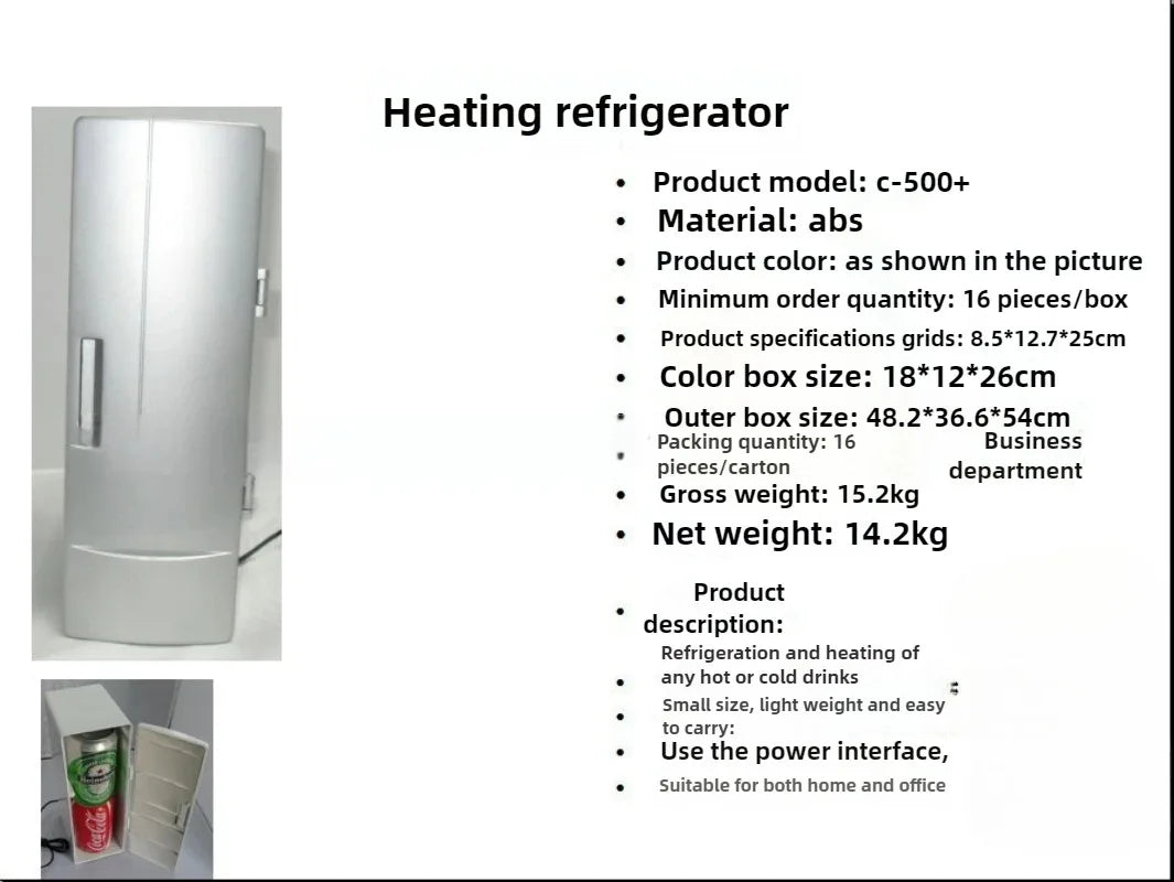 Mini Usb Fridge Freezer Cans Drink Cooler Warmer Travel Refrigerator Icebox Car Office Use Portable Insulin Refrigerator