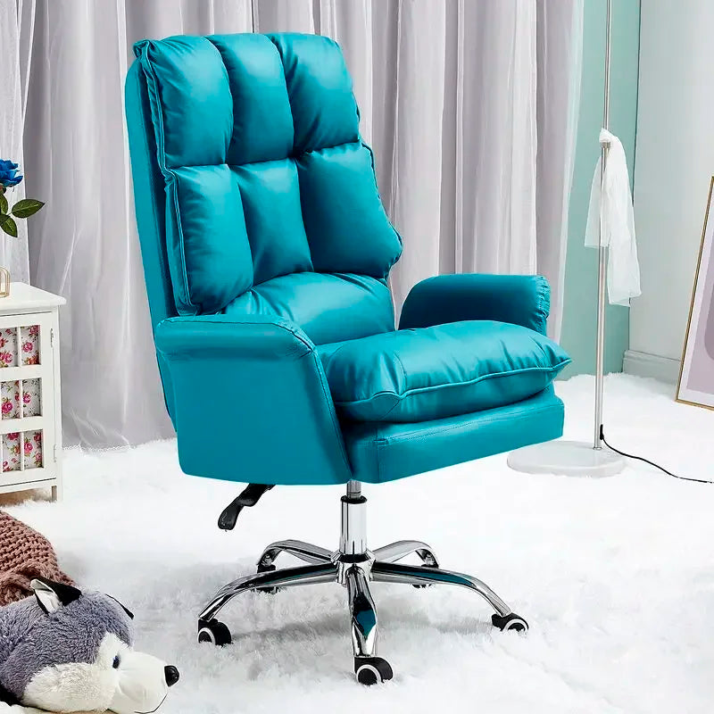 NEW PU Leather Office Chair Pink Gaming Chair Computer Swivel Gamer Live Ergonomic Chair Home Bedroom Sofa Armchairs Furniture