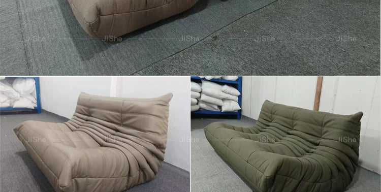 Collection house designer togo floor-to-ceiling single sofa Nordic balcony study lazy caterpillar Internet celebrity cream sofa