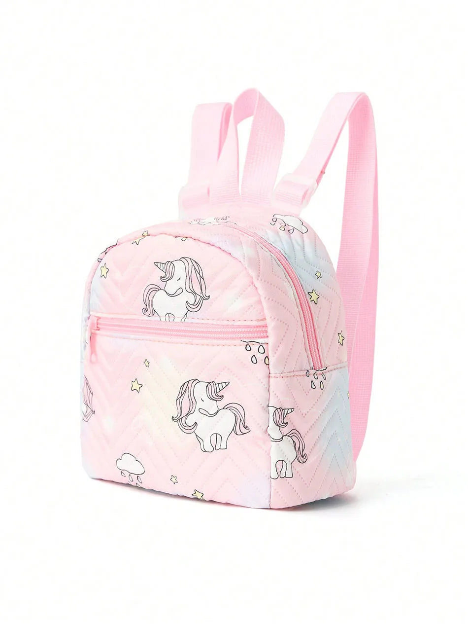 Girls Rainbow Unicorn Mini Backpack Children Kids Multicolored PU School Bag with Style and Durability for Little Fashionistas
