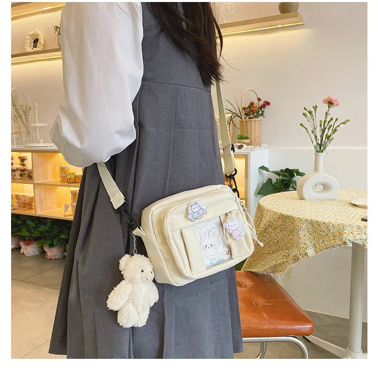 New Kawaii Bag Girls 2025 New JK Transparent Bag Small Crossbody Bag For Women Purses and Handbags Shoulder Bag Itabag Bolso