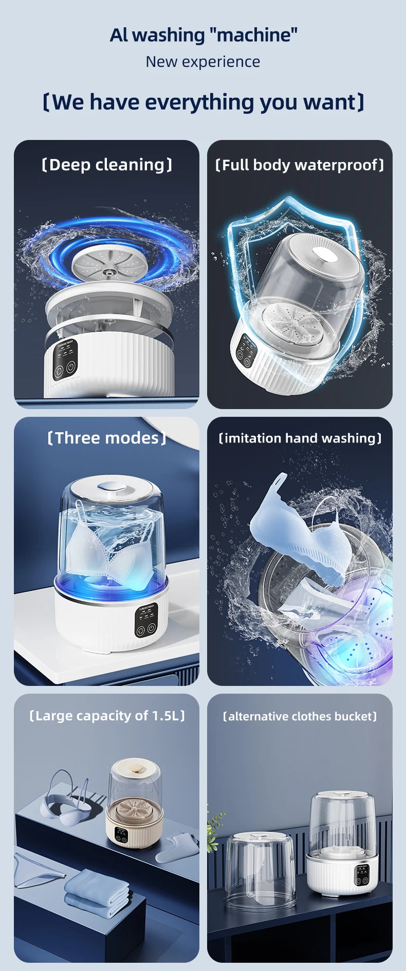 Mini Portable Wireless Washing Machine for Cup Underwear Socks Household Travel Underwear Special Charging Washing Machine