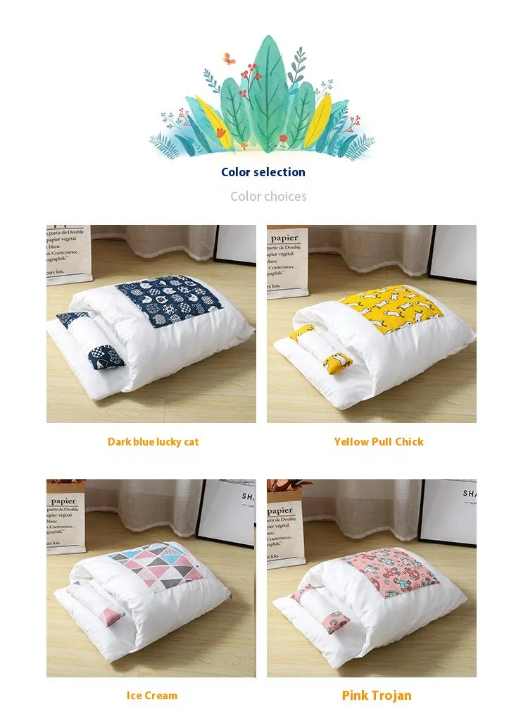 Japanese style cat sleeping bag, washable, semi enclosed cat bed, warm cat bed, winter cat house, cat bed